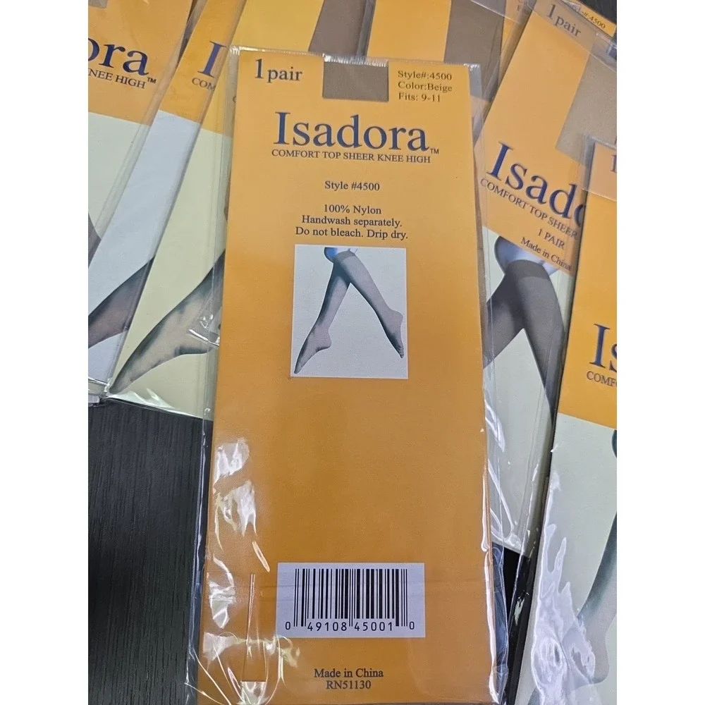 NWT Vintage Isadora Lot Of 13 Comfort Top Sheer Knee High Fits: Size 9-11‎ BEIGE